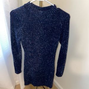 Navy blue sparkling bodycon dress size small
